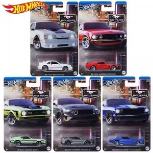 2025 HOT WHEELS, SILVER SERIES, MUSTANG 60 YEARS, SET OF 5 - FORD MUSCLE CAR